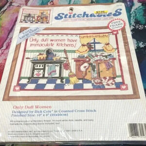 Stitchables cross stitch kit‎ Only Dull Women